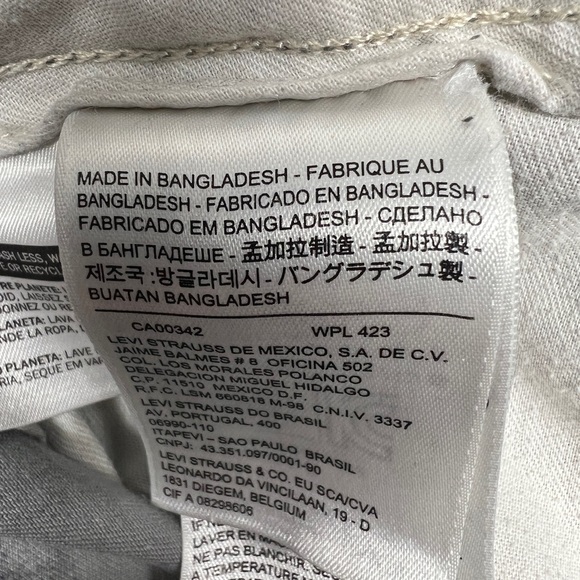 Levi's Camo Pants Black Subdued Camo Twill Straight Leg Mens Pants Size 34x30 - Picture 11 of 15